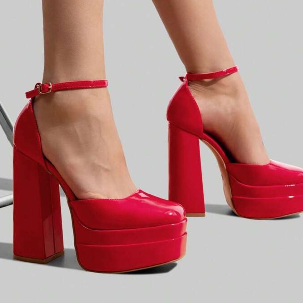 Chunky Platform Block Heels